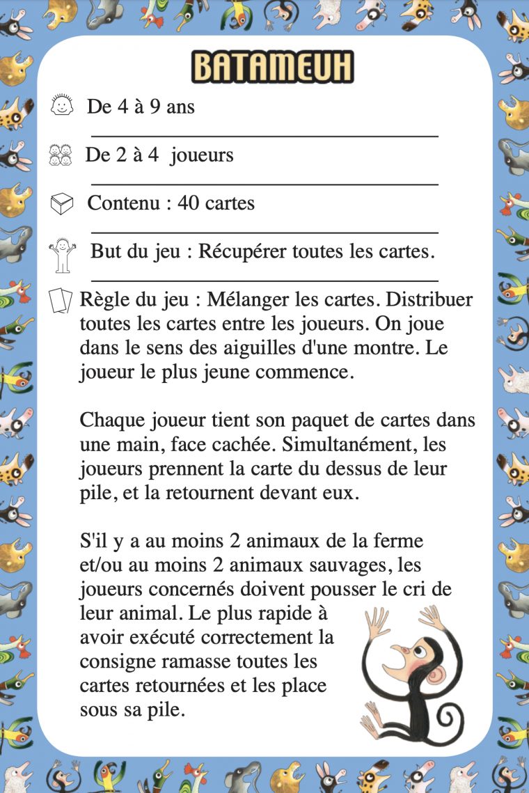 Jeu De Cartes – Batameuh encequiconcerne Jeu Cri Des Animaux