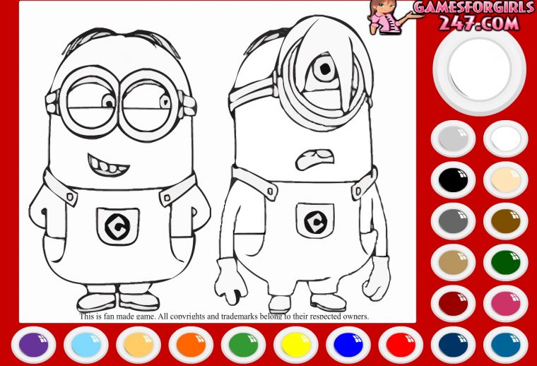 Jeu De Coloriage Les Minions Gratuit En Ligne serapportantà Jeux De Peinture En Ligne Gratuit Pour Fille