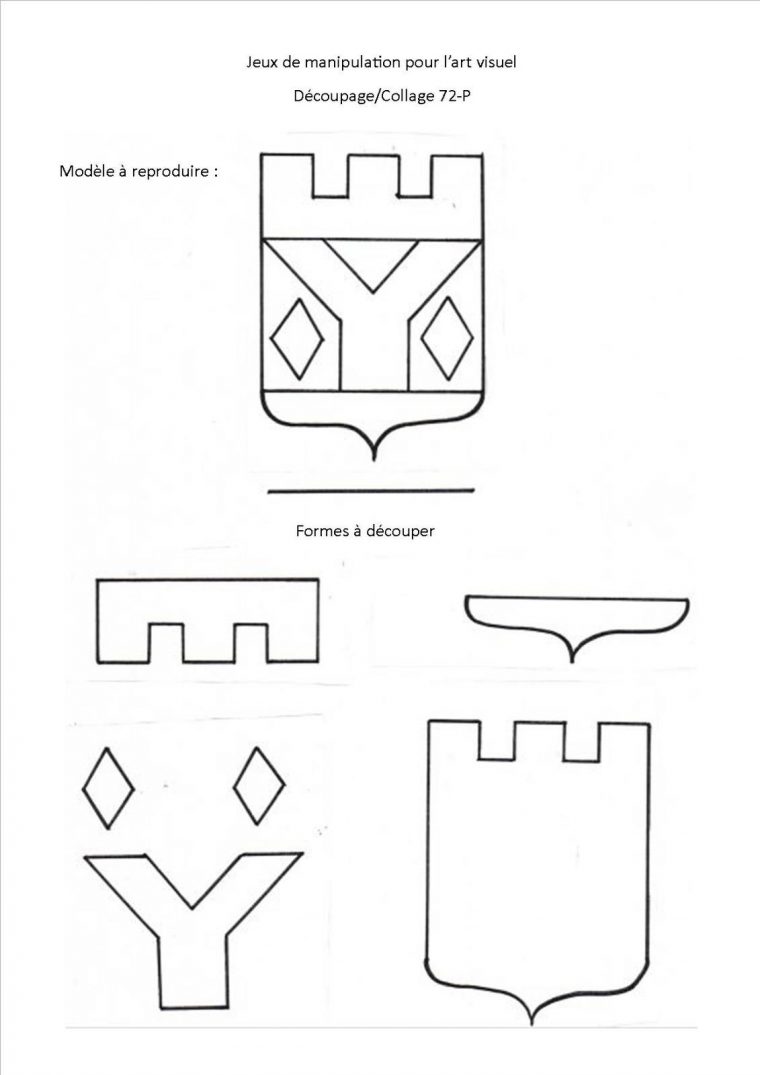 Jeu De Découpage/collage 72, Blason – Association Pittoresque à Jeux De Découpage