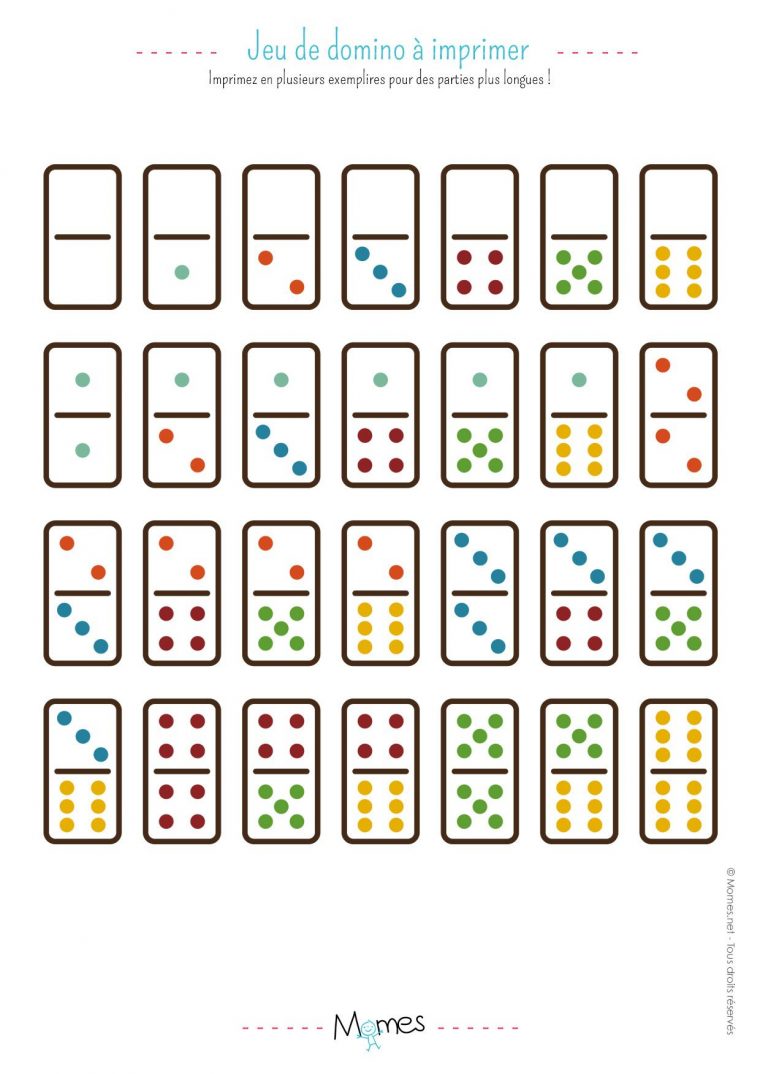 Jeu De Dominos À Imprimer | Jeux A Imprimer, Jeux À serapportantà Jeux Éducatifs À Imprimer Collège