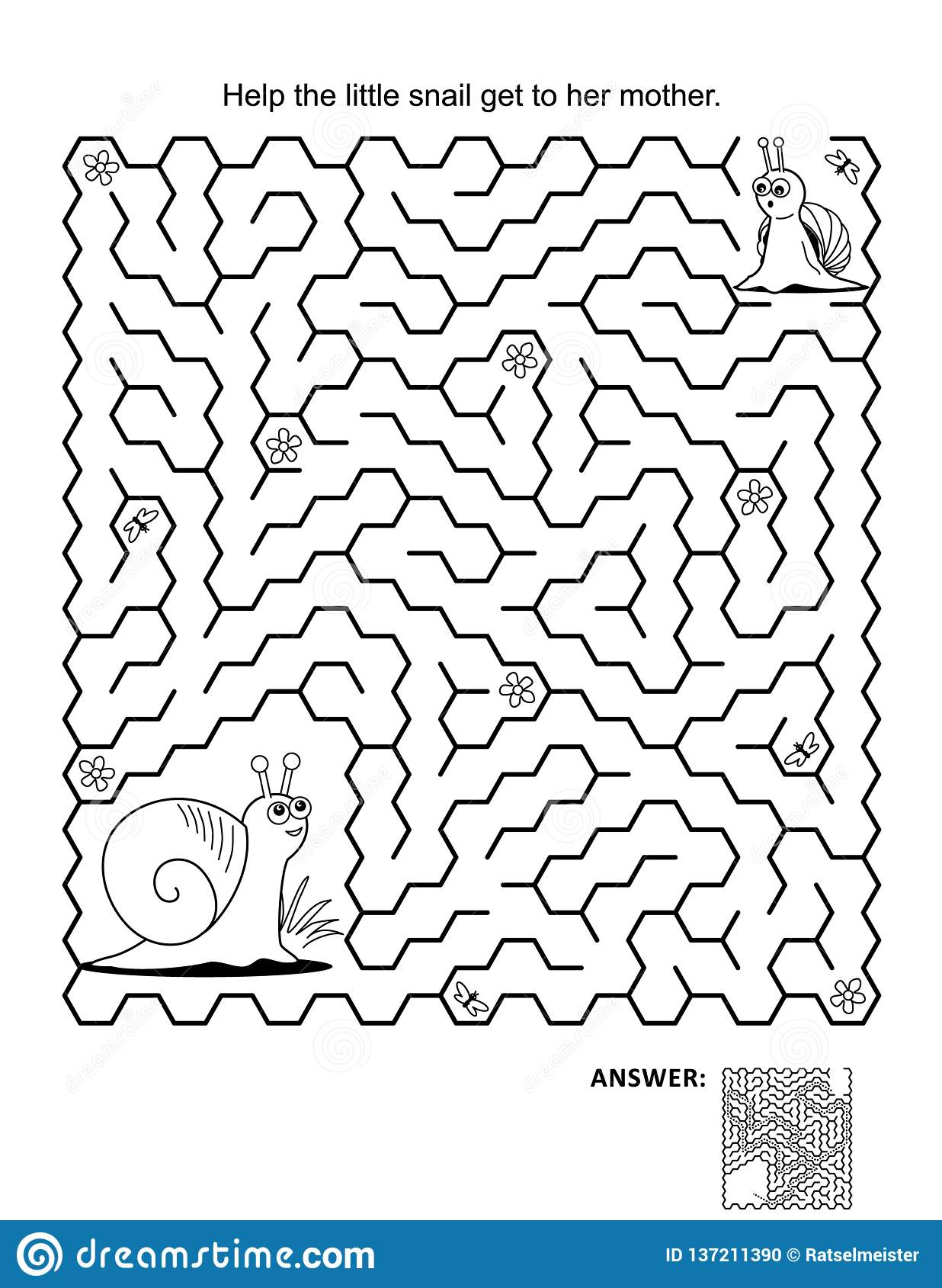 Jeu De Labyrinthe Et Page De Coloration Avec Des Escargots destiné Jeux Gratuit Escargot