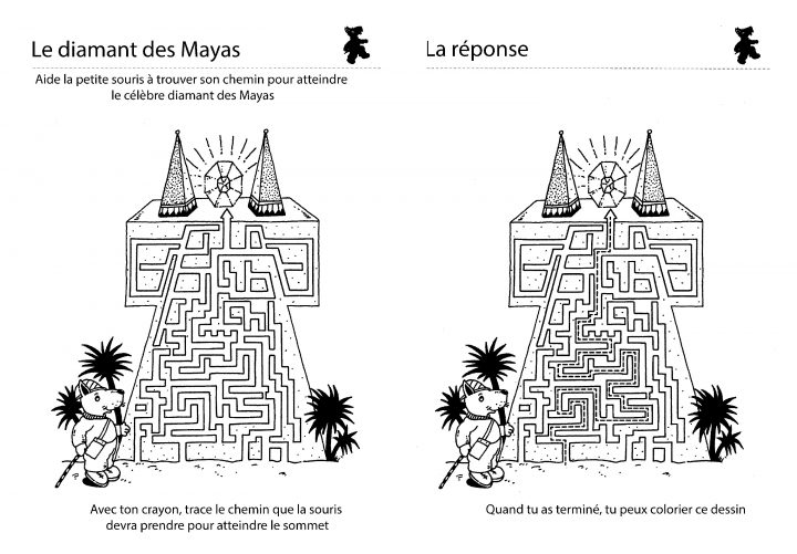 Jeu De Labyrinthe : Le Diamant Des Mayas destiné Labyrinthe A Imprimer