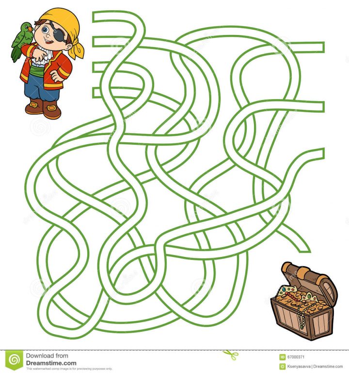 Jeu De Labyrinthe Pour Des Enfants (Garçon Et Perroquet De à Jeux De Labyrinthe Gratuit