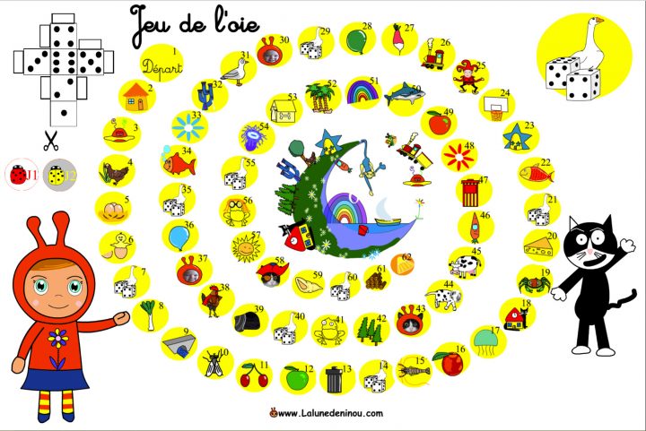 Jeu De L'oie En Ligne – Lalunedeninou encequiconcerne Jeux En Ligne Enfant Gratuit