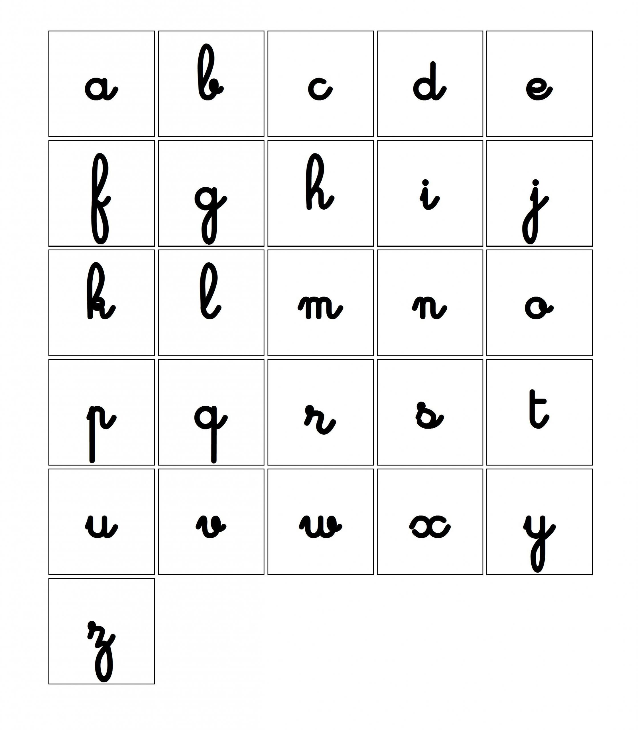 Jeu De Loto De L'alphabet - Les Cartes Lettres Cursives tout Lettre De L Alphabet A Imprimer Et Decouper