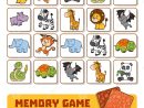 Jeu De Mémoire Pour Les Enfants, Cartes Avec Des Animaux De avec Jeux De Memory Pour Enfants