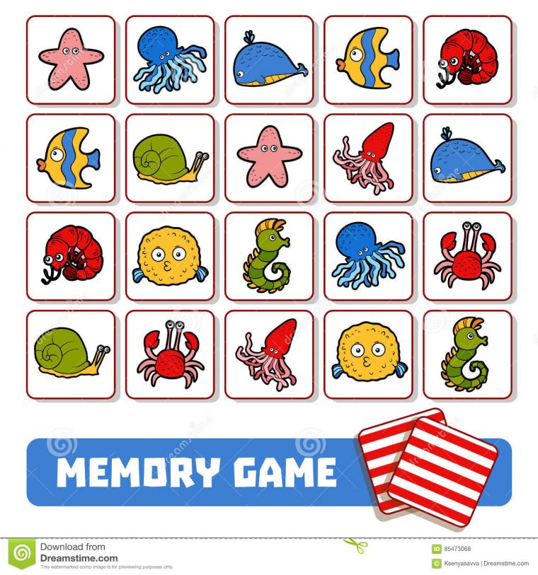 Jeu De Mémoire Pour Les Enfants, Cartes Avec Des Animaux De encequiconcerne Jeux De Memory Pour Enfants