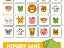 Jeu De Mémoire Pour Les Enfants, Cartes Avec Des Animaux destiné Jeux De Memory Pour Enfants