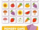 Jeu De Mémoire Pour Les Enfants, Cartes Avec Des Fruits Et avec Jeux De Memoire Pour Enfant
