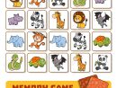 Jeu De Mémoire Pour Les Enfants D'âge Préscolaire, Des Cartes Vectorielles  Avec Des Animaux De Zoo destiné Jeux De Memoire Pour Enfant