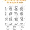 Jeu De Mots Cachés - Championnat Du Monde De Handball concernant Mots Fleches Pour Enfants
