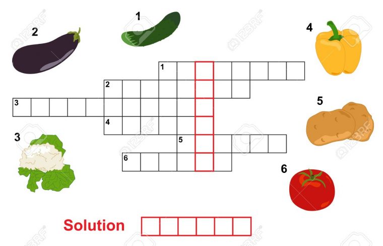 Jeu De Mots Croisés De Légumes, Les Mots De Jeux Pour Enfants destiné Jeux De Mots Pour Enfants