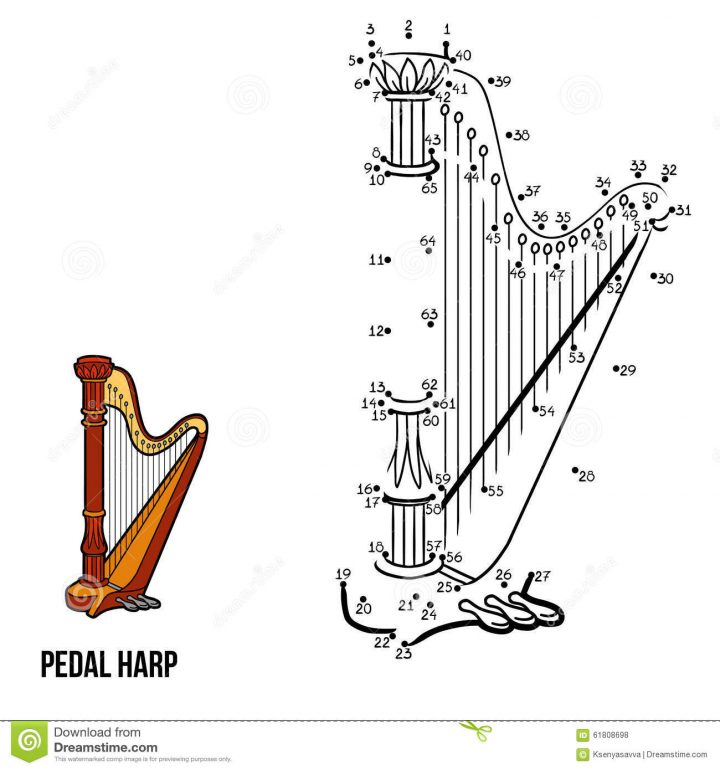 Jeu De Nombres : Instruments De Musique (Harpe De Pédale destiné Jeu Des Instruments De Musique