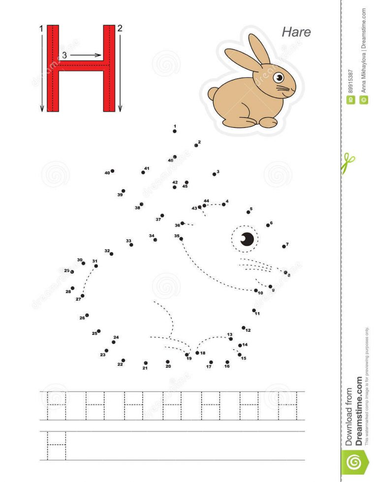 Jeu De Nombres Pour La Lettre Illustration De Vecteur tout Point À Relier Alphabet