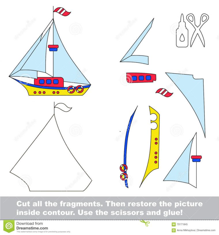 Jeu De Papier D'enfant Demande Facile D'enfants Avec Toy destiné Decoupage Pour Enfant