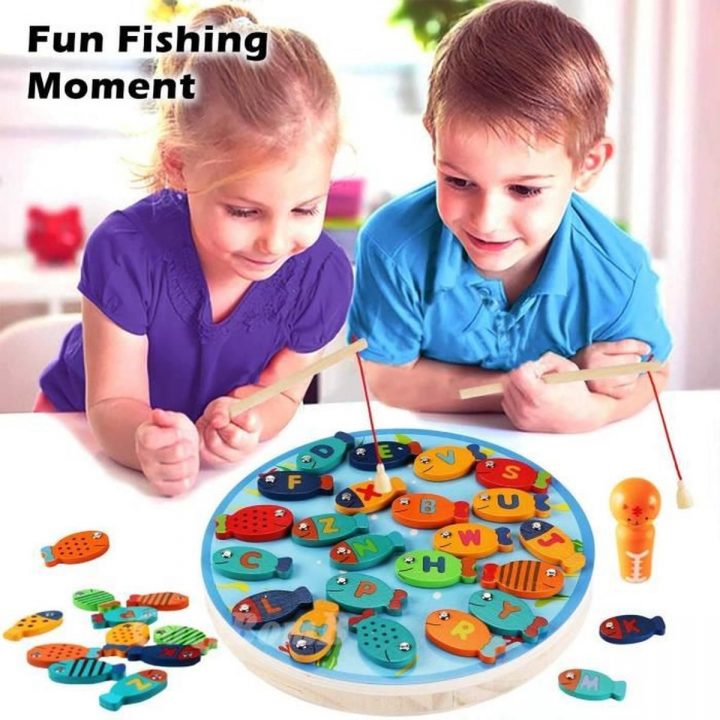 Jeu De Pêche Magnétique Éducatif Pêche À La Ligne Enfant Jeux De Societe  Jouet Bois Educatif 26 Lettre Bois 3 4 5 Ans Cadeau à Jeux En Ligne Enfant 3 Ans