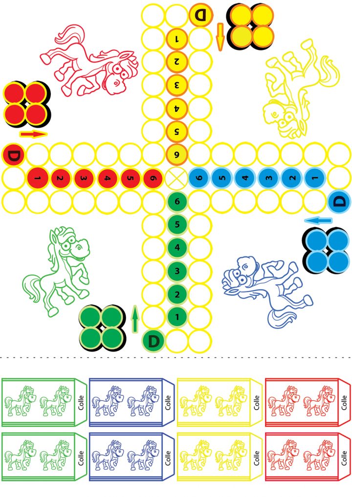 Jeu De Petits Chevaux À Imprimer – Turbulus, Jeux Pour Enfants encequiconcerne Jeux Educatif 4 Ans A Imprimer