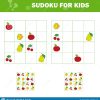 Jeu De Sudoku Pour Des Enfants Avec Des Photos Badine La encequiconcerne Sudoku Pour Enfant