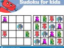 Jeu De Sudoku Pour Des Enfants Avec Des Photos Jeu De à Jeux De Logique Enfant