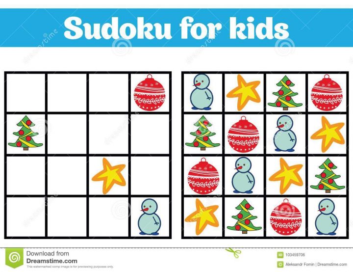 Jeu De Sudoku Pour Des Enfants Avec Des Photos Jeu De concernant Rebus Enfant