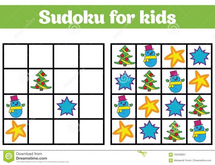 Jeu De Sudoku Pour Des Enfants Avec Des Photos Jeu De pour Rebus Enfant