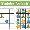 Jeu De Sudoku Pour Les Enfants Avec Des Images. Jeu De Logique Pour Les  Enfants D'âge Préscolaire. Rébus Pour Les Enfants. Illustration Vectorielle  De concernant Sudoku Pour Enfant