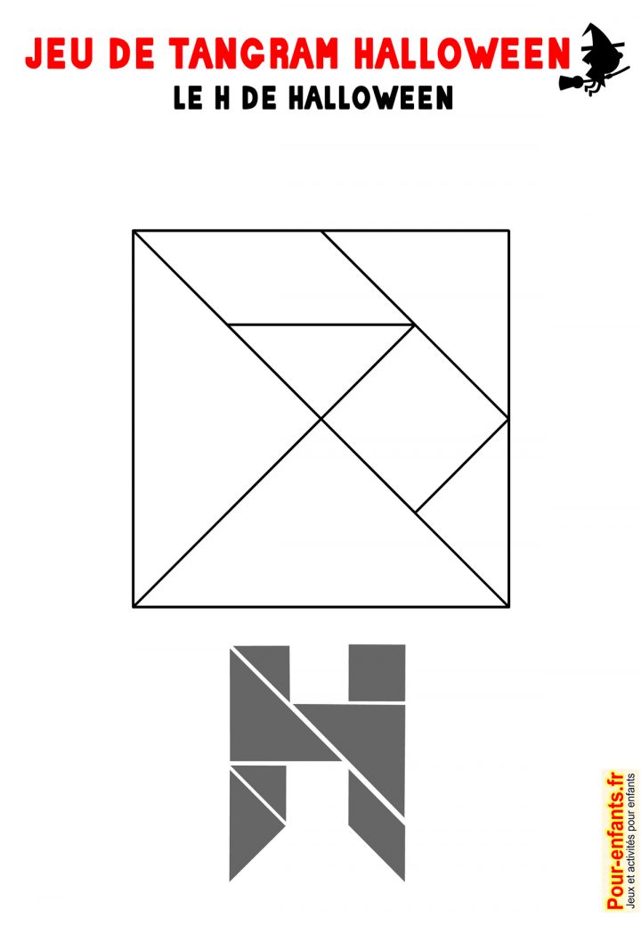 Jeu De Tangram À Imprimer Lettre H Halloween Imprimable tout Jeux De Tangram Gratuit