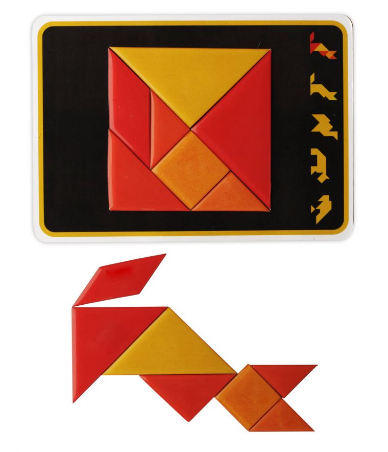 Jeu De Tangram Magnétique Avec Doming – 7 Pièces destiné Pièces Tangram