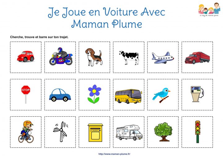 Jeu De Voiture Enfant – Fiche Loto De Voiture | Le Blog De pour Jeux De Voitures Pour Enfants