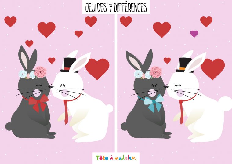 Jeu Des 7 Différences De La Saint Valentin destiné Jeux Des 7 Erreurs Gratuit