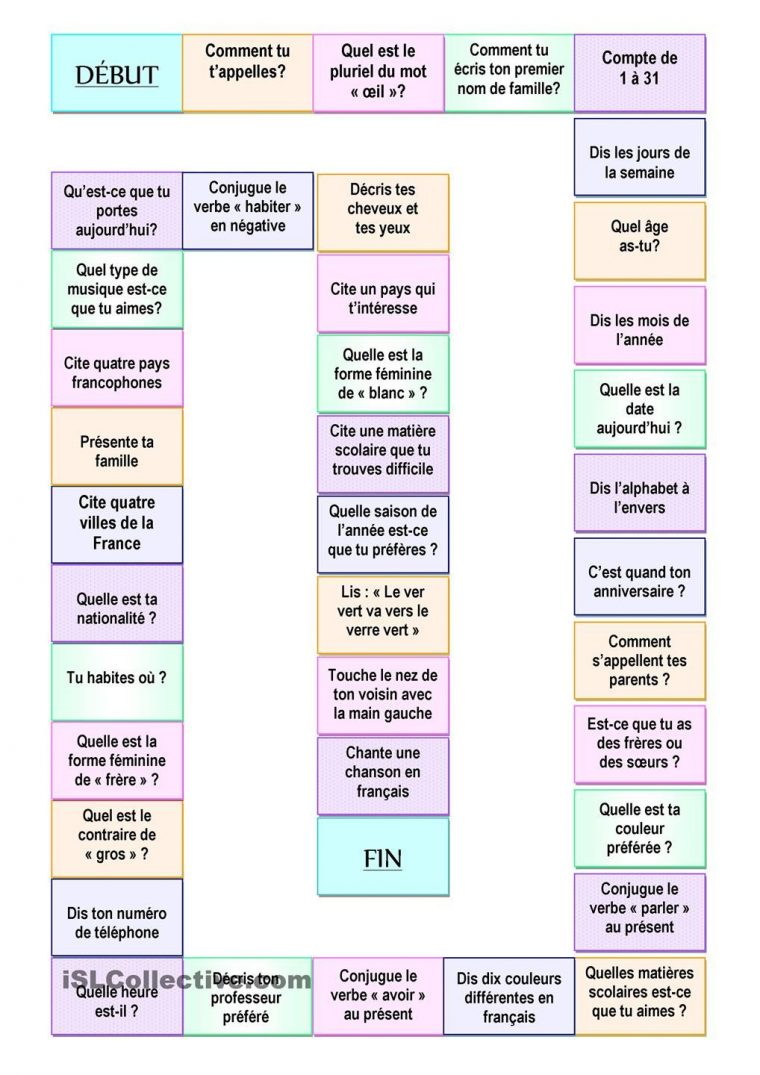 Jeu Des Questions | Apprendre Le Français, Jeu Question Et à Jeux Pour Apprendre Les Mois De L Année