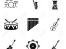 Jeu D'icônes D'instruments De Musique. Illustration Simple De 9 Icônes  Vectorielles D'instruments De Musique Pour Le Web intérieur Jeu D Instruments