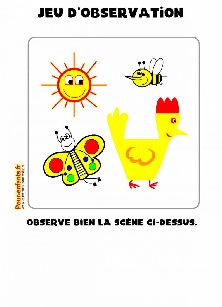 Jeu D'observation À Imprimer Enfants De Maternelle Gratuit avec Activité Maternelle Grande Section A Imprimer