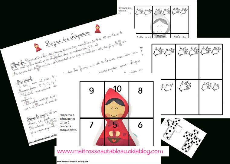 Jeu Du Chaperon Rouge_ Nombres De 5 À 10 Gs. – Maitresse, Au avec Jeux Avec Des Nombres