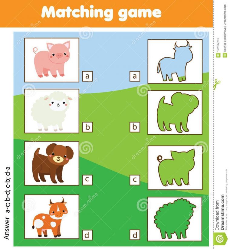 Jeu Éducatif Assorti D'enfants De Silhouette Badine L encequiconcerne Apprendre Les Animaux Jeux Éducatifs