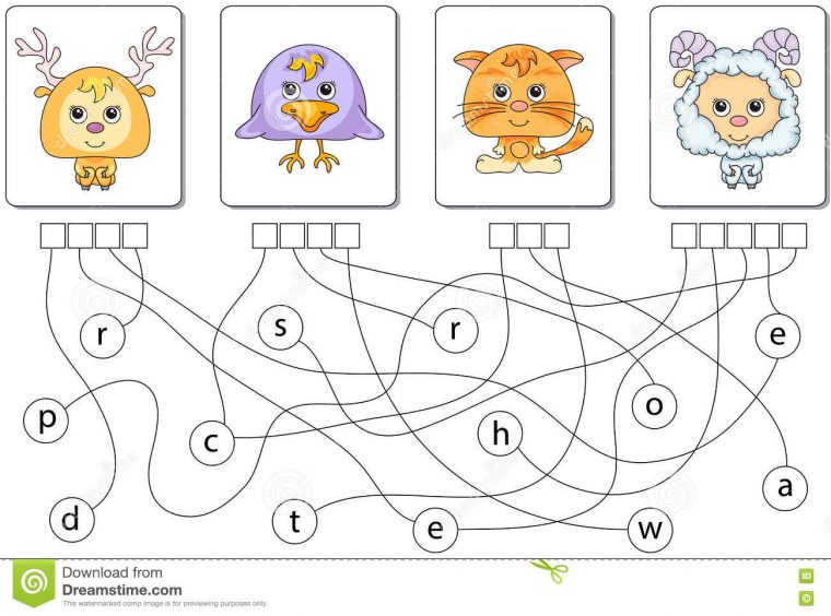 Jeu Éducatif De Puzzle Trouvez Les Mots Cachés Illustration destiné Mots Fleches Enfants