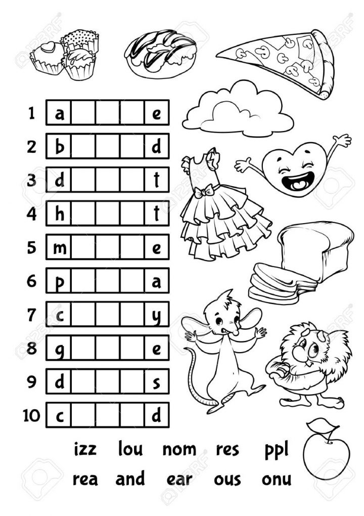 Jeu Éducatif De Rebus Pour Enfants D'âge Préscolaire. Trouver La Bonne  Partie Des Mots. Vecteur Cartoon Illustration. à Rébus À Imprimer