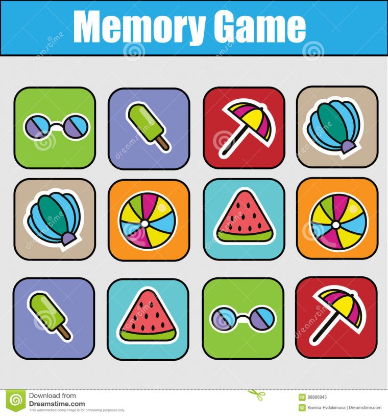 Jeu Éducatif D'enfants, Activité D'enfants Jeu De Mémoire dedans Jeux Memoire Enfant