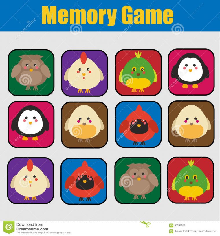 Jeu Éducatif D'enfants, Activité D'enfants Jeu De Mémoire pour Jeux De Memoire Enfant