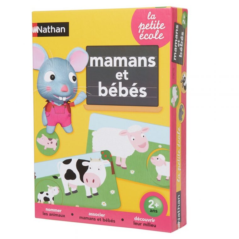 Jeu Éducatif Nathan Mamans Et Bébés concernant Apprendre Les Animaux Jeux Éducatifs