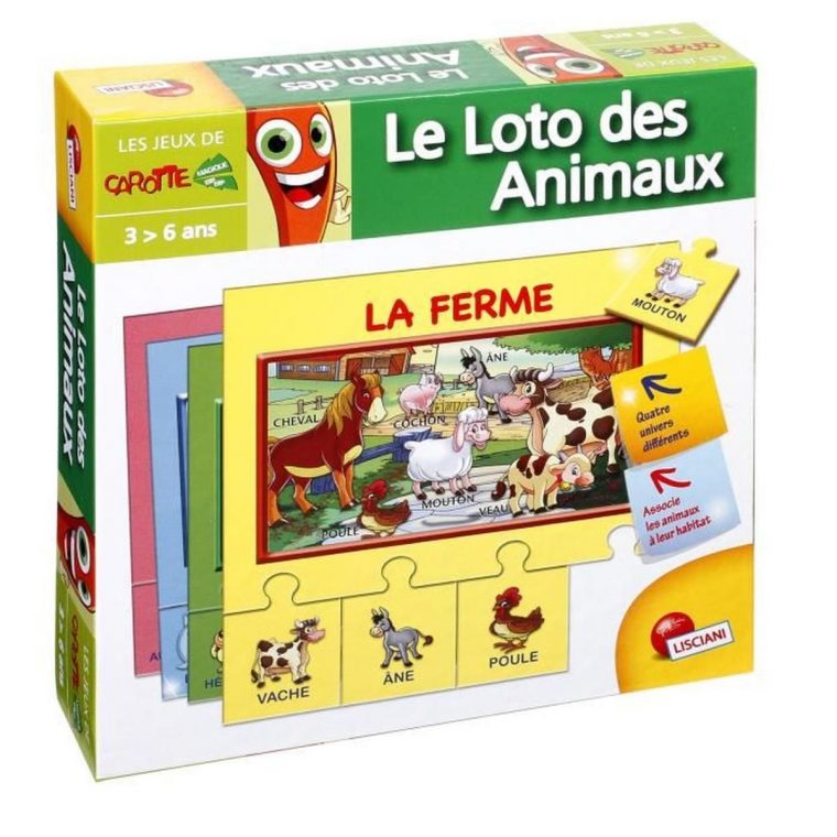 Jeu Éducatif Puzzle Mes 1Ers Mots – Le Loto Des Animaux dedans Jeux Educatif 2 Ans