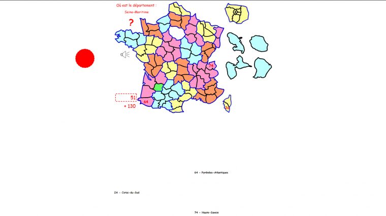 Jeu Gratuit Flash Quiz : Les Départements De La France concernant Puzzle Des Départements Français