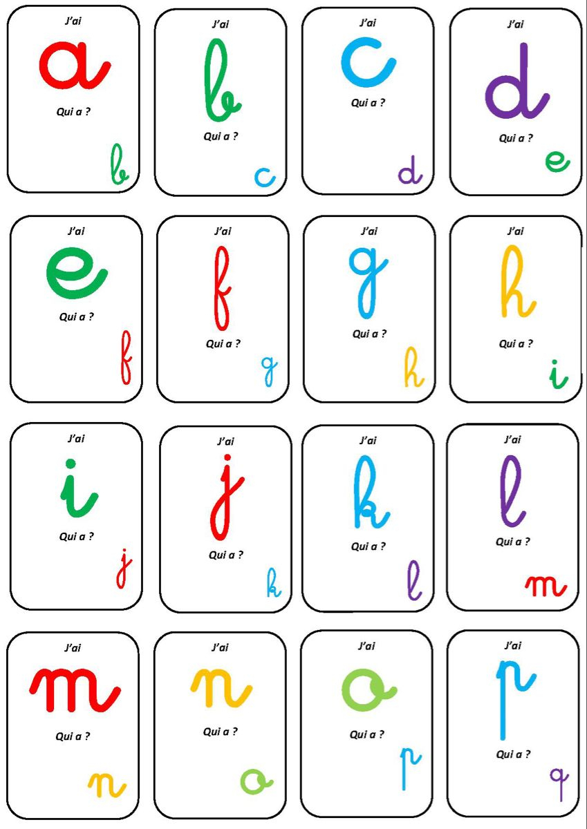Jeu &quot;j'ai Qui A?&quot; | Alphabet Préscolaire, Jeux Alphabet à Apprendre À Écrire L Alphabet En Maternelle