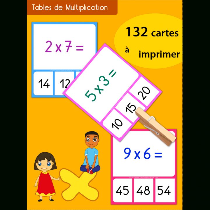 Jeu Memory Tables De Multiplication À Imprimer serapportantà Jeux Ce2 À Imprimer