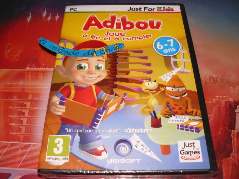 Jeu Pc Neuf Adibou Joue À Lire Et À Compter 6-7 Ans Pour tout Jeu Pc Adibou