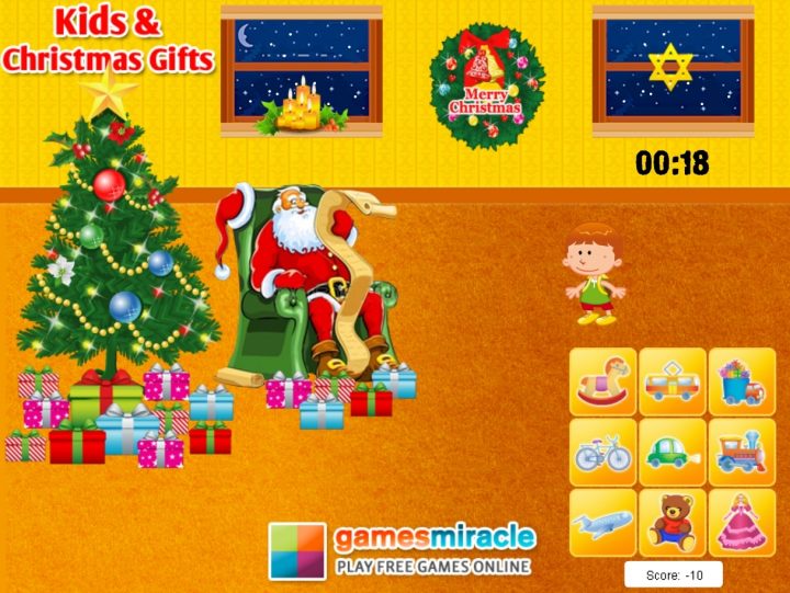 Jeu Père Noël Cadeaux De Noël Gratuit En Ligne encequiconcerne Jeux En Ligne Enfant Gratuit