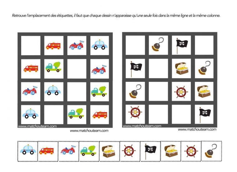 Jeu Pour Esprit Logique | Sudoku Enfant, Jeux De Logique Et concernant Jeux De Logique Enfant