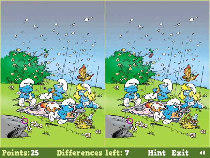 Jeu Schtroumpf Smurfs Spot The Difference / Jeuxgratuits concernant Jeux De La Différence