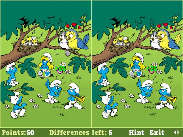 Jeu Schtroumpf Smurfs Spot The Difference / Jeuxgratuits encequiconcerne Jeux De Différence