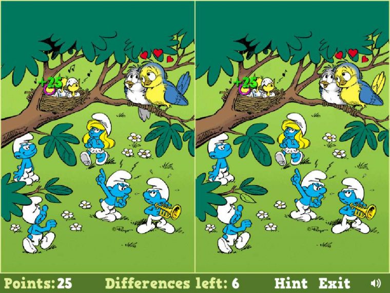 Jeu Schtroumpf Smurfs Spot The Difference / Jeuxgratuits serapportantà Jeux Des Erreurs Gratuit